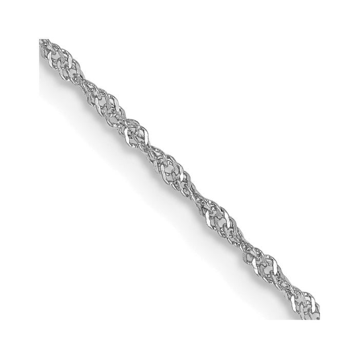 18K Leslie's WG 1.1mm Singapore Chain