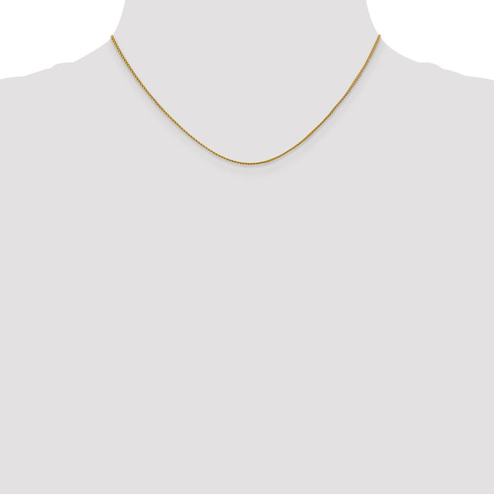 18K Leslie's 1mm D/C Spiga Chain