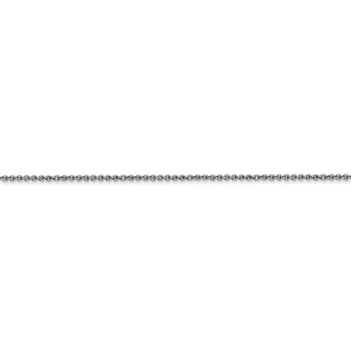 18K Leslie's WG 1.15mm D/C Cable Chain