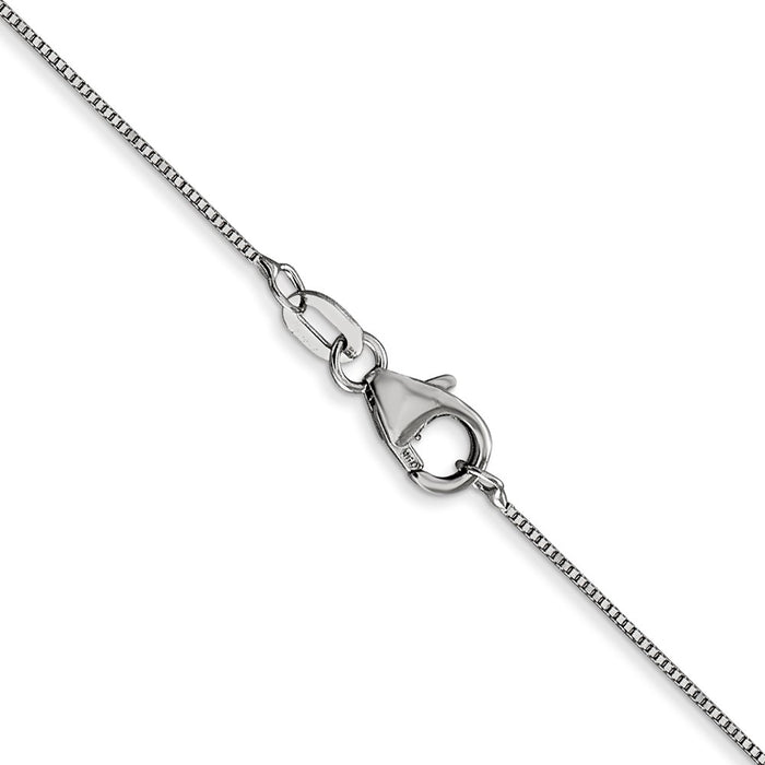 18K Leslie's WG .5mm Box Chain