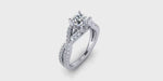 Larger Infinity Round Brilliant Diamond Engagement Ring-Angelucci-Jewelry