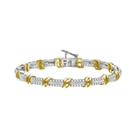 Thumbnail for LADIES BRACELET 2 CT ROUND DIAMOND 10K TT WHITE & YELLOW GOLD