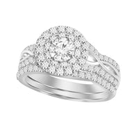 Thumbnail for LADIES BRIDAL RING SET 1 CT ROUND DIAMOND 14K   ROSE GOLD