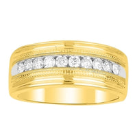 Thumbnail for MEN'S BAND 1/4 CT ROUND DIAMOND 10K WHITE GOLD