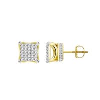 Thumbnail for MEN'S EARRING 1/6 CT ROUND DIAMOND 10K YELLOW GOLD