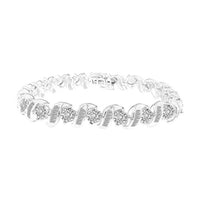 Thumbnail for LADIES BRACELET 5 CT ROUND/BAGUETTE  DIAMOND 10K WHITE GOLD