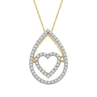 Thumbnail for LADIES PENDANT 1/5 CT ROUND DIAMOND 10K YELLOW GOLD  (CHAIN NOT INCLUDED)