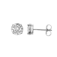 Thumbnail for LADIES EARRING 1/2 CT ROUND DIAMOND 10K WHITE GOLD