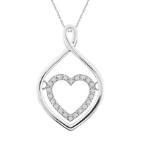 Thumbnail for LADIES PENDANT 1/10 CT ROUND DIAMOND 10K WHITE GOLD  (CHAIN NOT INCLUDED)