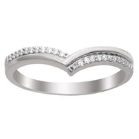 Thumbnail for LADIES STACKABLE  BAND 1/15 CT ROUND DIAMOND 10K WHITE GOLD