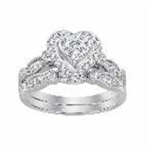 LADIES BRIDAL RING 1 CT ROUND DIAMOND 14K ROSE GOLD