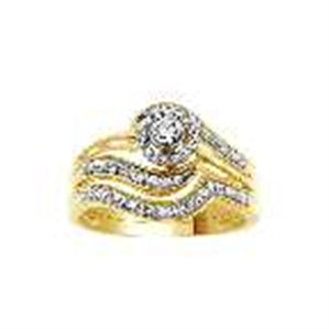 0.25CT RD DIAMONDS SET IN 10KT YELLOW GOLD LADIES BRIDAL RING
