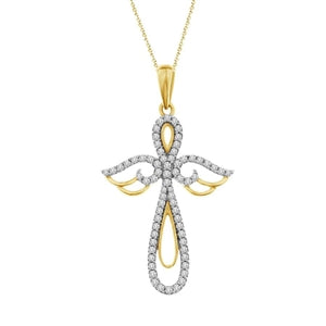 LADIES PENDANT 1/3 CT ROUND DIAMOND 10K WHITE GOLD (CHAIN NOT INCLUDED)