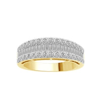 Thumbnail for LADIES BAND 1 CT ROUND/BAGUETTE DIAMOND 10K YELLOW GOLD