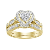 Thumbnail for LADIES BRIDAL RING 1/2 CT ROUND DIAMOND 10K YELLOW GOLD