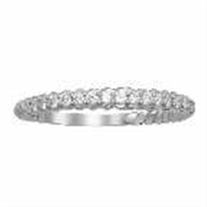 LADIES STACKABLE  BAND 1/4 CT ROUND DIAMOND 14K WHITE GOLD