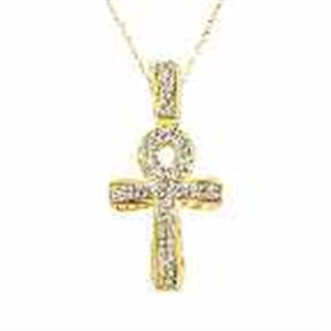 MEN'S CHARM 1 CT ROUND DIAMOND 10K YELLOW GOLD