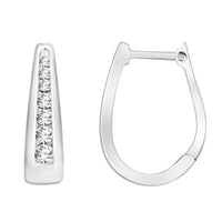 Thumbnail for LADIES HOOP 1/2 CT ROUND DIAMOND 10K WHITE GOLD