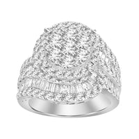Thumbnail for LADIES RING 3 CT ROUND/BAGUETTE DIAMOND 10K WHITE GOLD