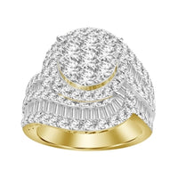 Thumbnail for LADIES RING 3 CT ROUND/BAGUETTE DIAMOND 10K YELLOW GOLD
