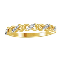 Thumbnail for LADIES STACKBLE BAND 1/20 CT ROUND DIAMOND 14K YELLOW GOLD