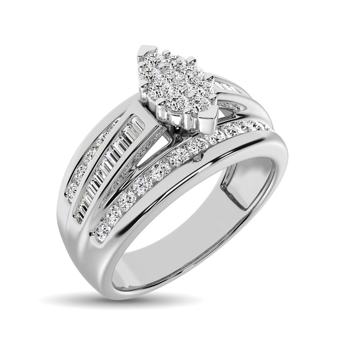 10K White Gold 1 1/2 Ct.Tw. Diamond Engagement Invisible Ring