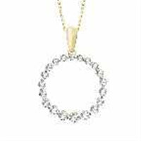Thumbnail for LADIES PENDANT 1/4 CT ROUND DIAMOND 10K YELLOW GOLD (CHAIN NOT INCLUDED)