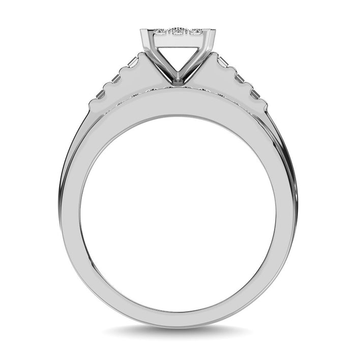 10K White Gold 1 5/8 Ct.Tw. Diamond Engagement Invisible Ring