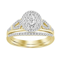 Thumbnail for LADIES BRIDAL RING SET 1/2 CT ROUND/OVAL DIAMOND 14K YELLOW GOLD