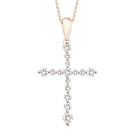 Thumbnail for LADIES PENDANT 1/2 CT ROUND DIAMOND 10K ROSE GOLD (CHAIN NOT INCLUDED)