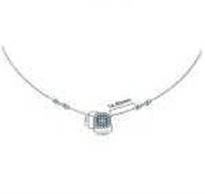 LADIES NECKLACE 1 CT ROUND/BAGUETTE DIAMOND 14K YELLOW GOLD