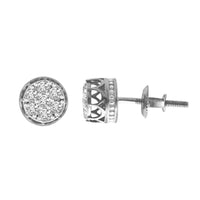 Thumbnail for MEN'S EARRINGS 1/4 CT ROUND DIAMOND 10K YELLOW GOLD