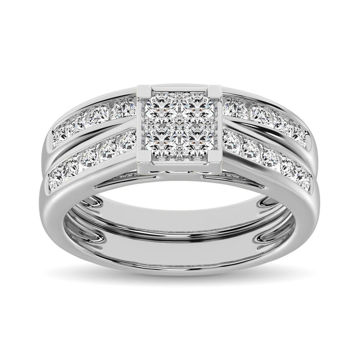 10K White Gold 1 Ct.Tw. Diamond Bridal Ring