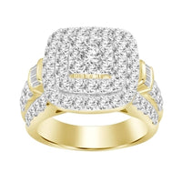 Thumbnail for LADIES RING 3 CT ROUND/BAGUETTE DIAMOND 10K YELLOW GOLD