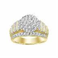 Thumbnail for LADIES RING 1 1/2 CT ROUND/BAGUETTE DIAMOND 10K YELLOW GOLD