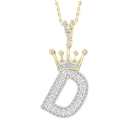 Thumbnail for MEN'S CHARM 3/8 CT ROUND DIAMOND 10K YELLOW GOLD