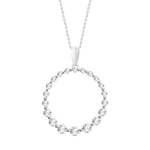 LADIES PENDANT WITH  CHAIN 3/4 CT ROUND DIAMOND 14K WHITE GOLD (CHAIN NOT INCLUDED)