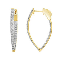 Thumbnail for LADIES HOOPS 1CT ROUND DIAMOND 10KT ROSE GOLD