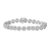 Thumbnail for LADIES BRACELET 1 CT ROUND DIAMOND 10KT WHITE GOLD