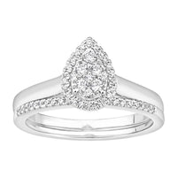 Thumbnail for LADIES BRIDAL RING 1/3 CT ROUND DIAMOND 10K WHITE GOLD