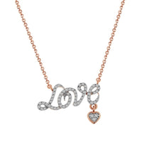 Thumbnail for LADIES NECKLACE 1/5 CT ROUND DIAMOND 10K ROSE GOLD