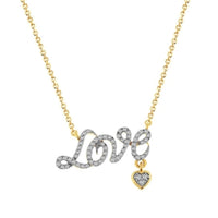Thumbnail for LADIES NECKLACE 1/5 CT ROUND DIAMOND 10K YELLOW GOLD