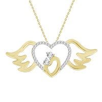 Thumbnail for LADIES PENDANT 1/6 CT ROUND DIAMOND 10K YELLOW GOLD (CHAIN  INCLUDED)
