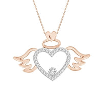 Thumbnail for LADIES PENDANT 1/10 CT ROUND DIAMOND 10K ROSE GOLD (CHAIN  INCLUDED)