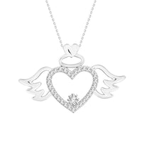 Thumbnail for LADIES PENDANT 1/10 CT ROUND DIAMOND 10K WHITE GOLD