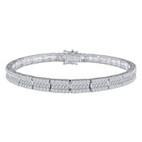 Thumbnail for LADIES BRACELET 5 CT ROUND/BAGUETTE DIAMOND 10K YELLOW  GOLD