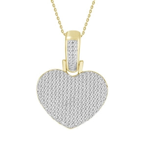 LADIES PENDANT 1/2 CT ROUND DIAMOND 10K YELLOW GOLD (CHAIN NOT INCLUDED)