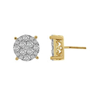 Thumbnail for MENS EARRING 2 CT ROUND DIAMOND 10K WHITE GOLD