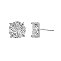 Thumbnail for MENS EARRING 1 1/2 CT ROUND DIAMOND 10K WHITE GOLD