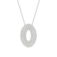 Thumbnail for LADIES PENDANT WITH CHAIN 1 CT ROUND DIAMOND 14K WHITE GOLD (CHAIN INCLUDED)